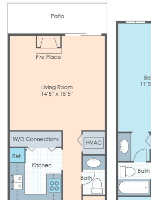 2 BR Townhouse
